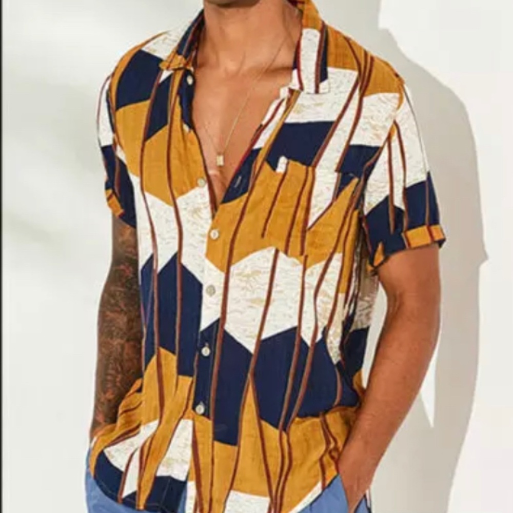 Brazilian retro button up shirt